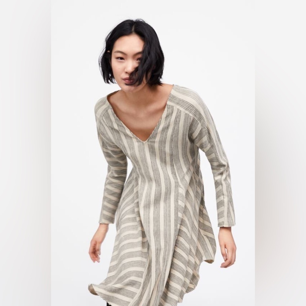 Zara two tones striped dress 5039 / 155 / 710